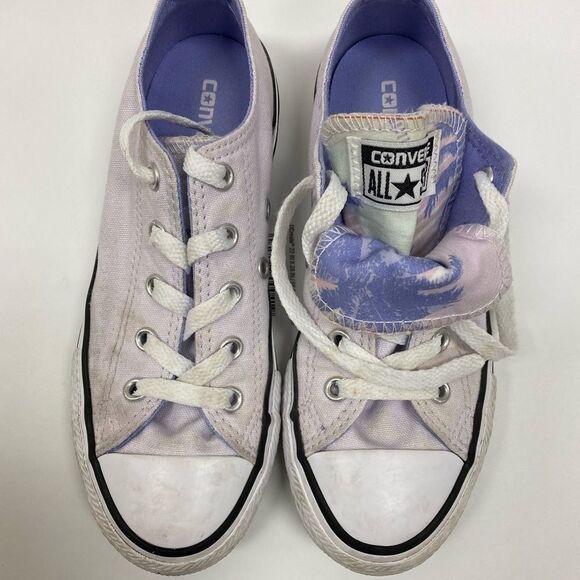 CONVERSE All Star Chuck Taylor Lilac Double tongue low top‎ sneakers - Picture 1 of 5